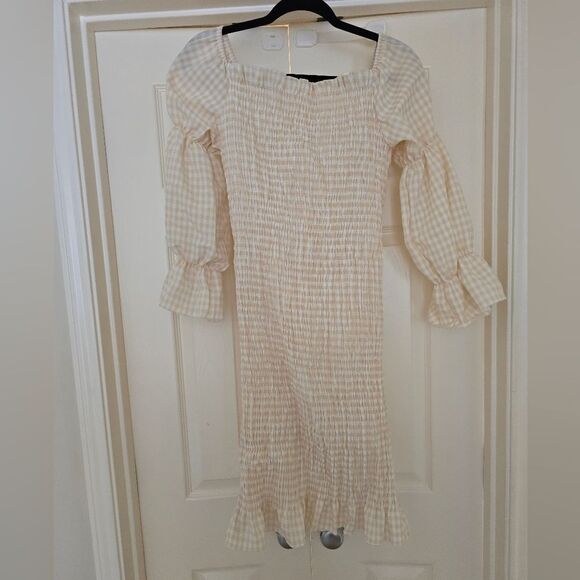 Momyknows Ruffle Off Shoulder Baby Shower Maternity Dress large - Picture 5 of 9